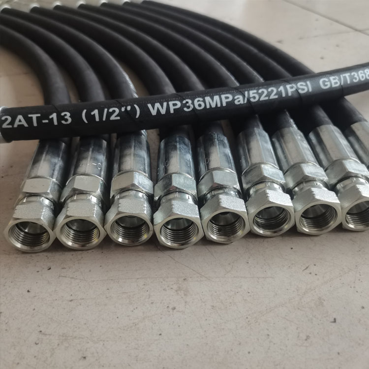 工程机械专用二层钢丝胶管 25mm口径15Mpa 耐油耐候NBR材质 现货供应